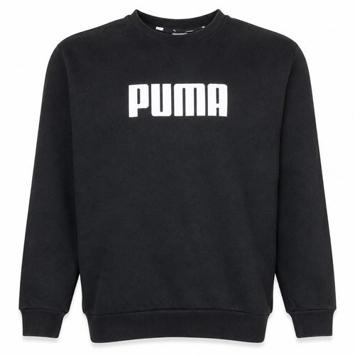 Puma Men's Black Crew Neck Sweatshirt M Graphic Logo Classic Fit