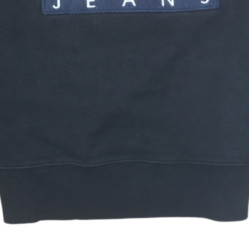 Tommy Jeans Men's Black XL Pullover Sweatshirt Crew Neck Cotton