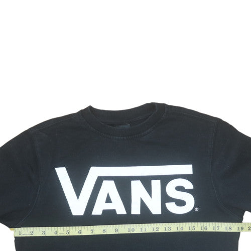 Vans Mens Black XS Crew Neck Graphic Print Sweatshirt