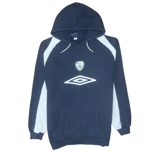 Umbro Men's Blue Ireland Pullover Hoodie Size M Sports Fleece