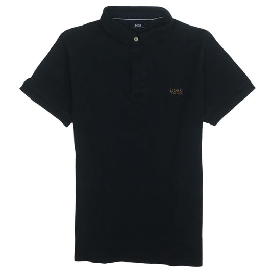 Hugo Boss Men's Black Cotton Polo Shirt Size M Short Sleeve