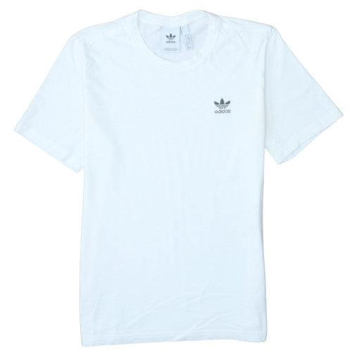 Adidas Men's White Crew Neck Short Sleeve Cotton T-Shirt M