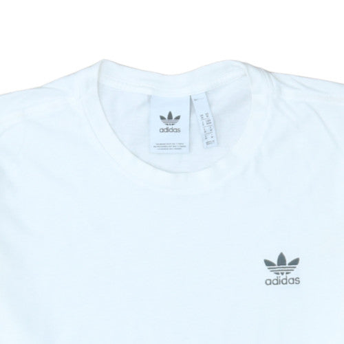 Adidas Men's White Crew Neck Short Sleeve Cotton T-Shirt M