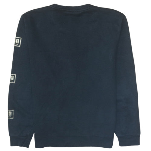 Puma Mens Black Small Crew Neck Pullover Sweatshirt Logo Classic