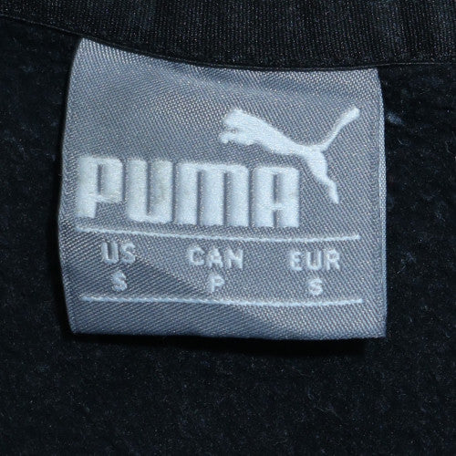 Puma Mens Black Small Crew Neck Pullover Sweatshirt Logo Classic