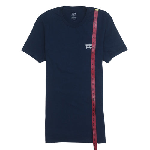 Levi's Men's Blue Slim Fit Crew Neck Cotton T-Shirt Size S