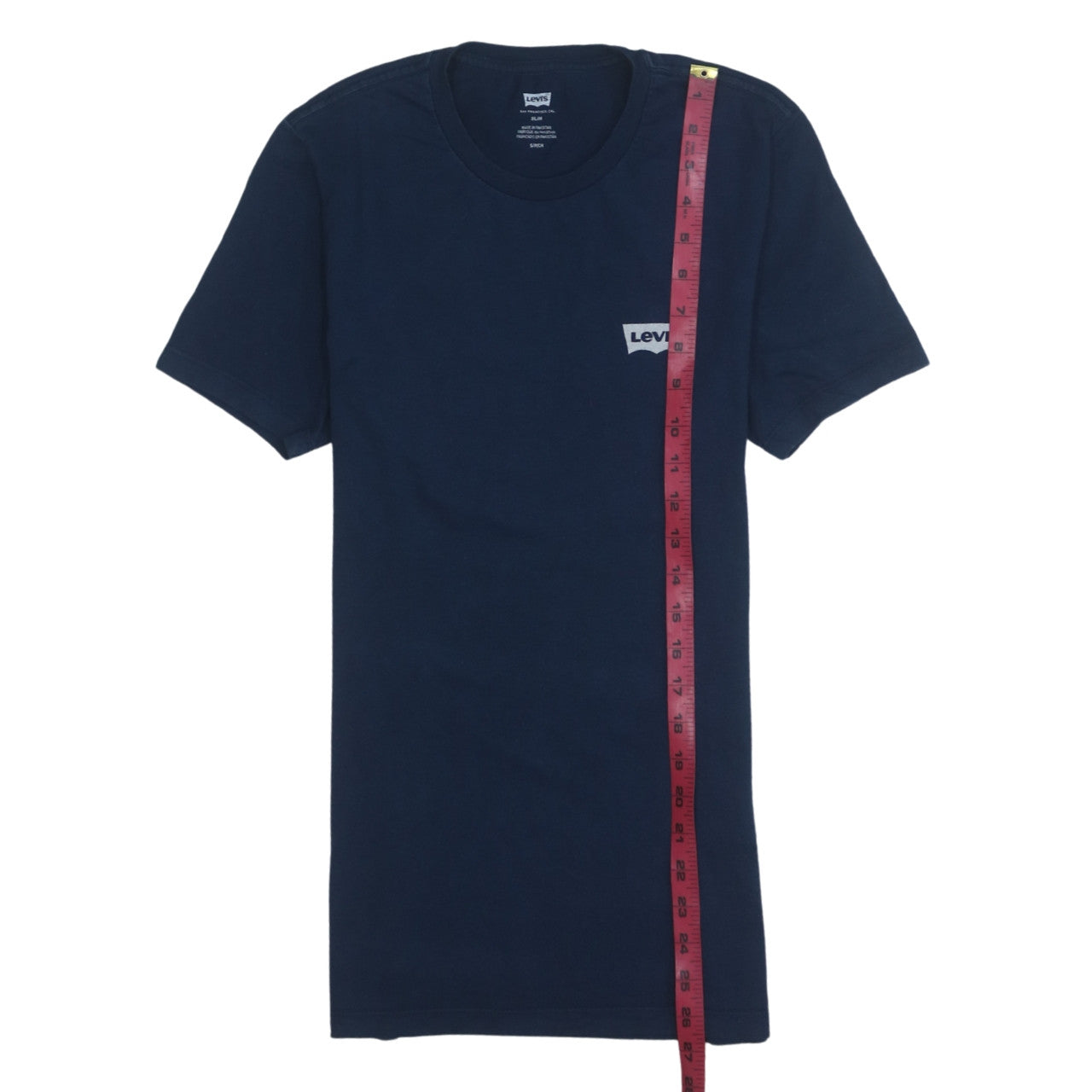 Levi's Men's Blue Slim Fit Crew Neck Cotton T-Shirt Size S