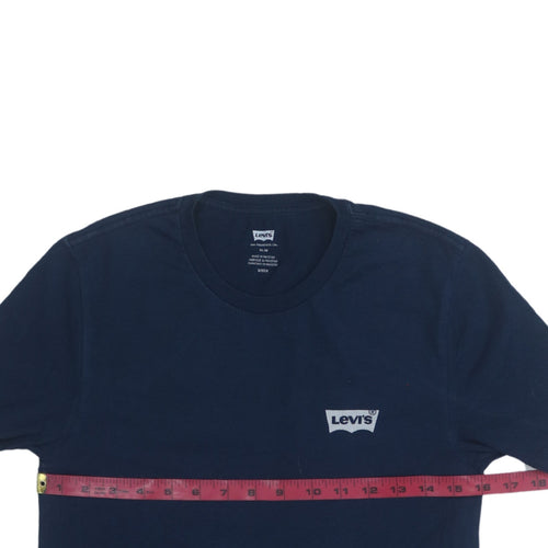 Levi's Men's Blue Slim Fit Crew Neck Cotton T-Shirt Size S
