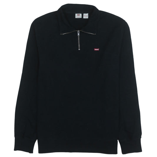 Levi's Men's Black L Pullover 1/2 Zip Sweatshirt Classic Fit