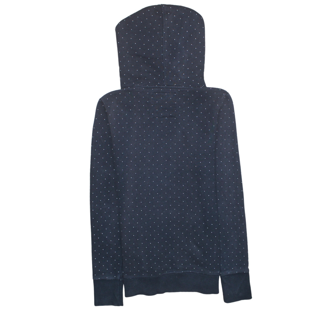 Superdry Men's Blue Polka Dot Pullover Hoodie Size M Classic Style