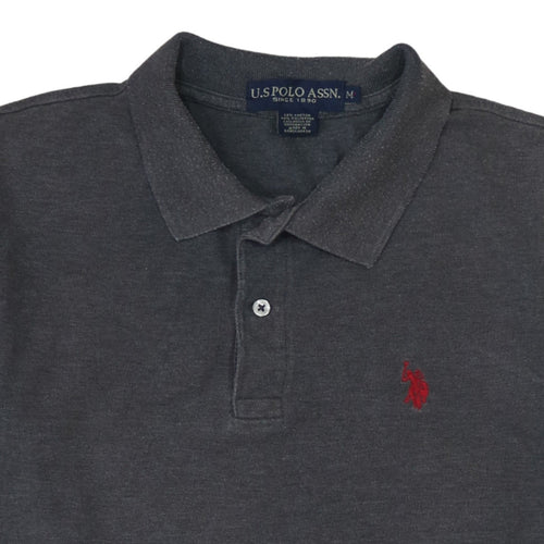 U.S. Polo Assn. Men's Grey Cotton Short Sleeve Polo Shirt M