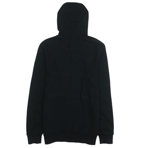 Adidas Boys Black Pullover Hoodie 13-14 Years Cotton Blend Logo Print