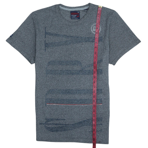 Superdry Men's Blue Vintage Label Graphic Crew Neck T-Shirt Size M