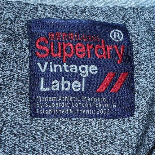 Superdry Men's Blue Vintage Label Graphic Crew Neck T-Shirt Size M