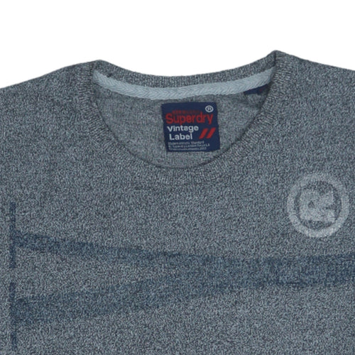 Superdry Men's Blue Vintage Label Graphic Crew Neck T-Shirt Size M
