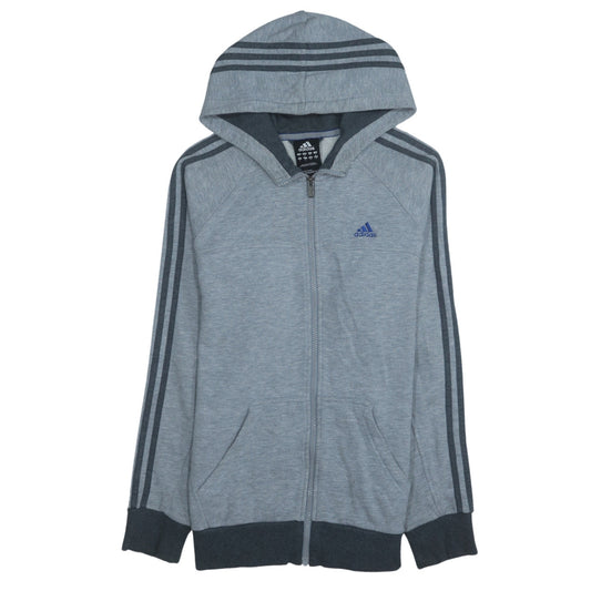 Adidas Men's Grey Full Zip Hoodie Size S Sportswear