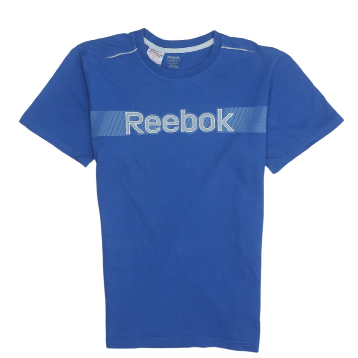 Reebok Teens Blue Short Sleeve Graphic Cotton T-Shirt L