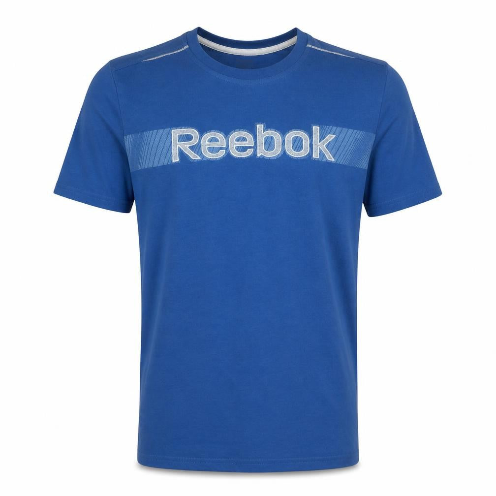 Reebok Teens Blue Short Sleeve Graphic Cotton T-Shirt L