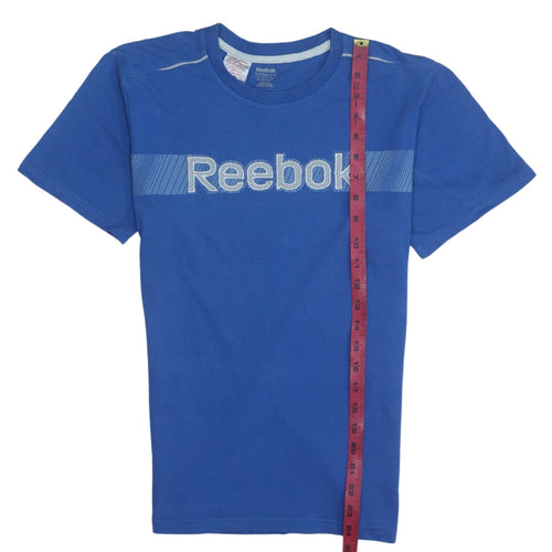 Reebok Teens Blue Short Sleeve Graphic Cotton T-Shirt L