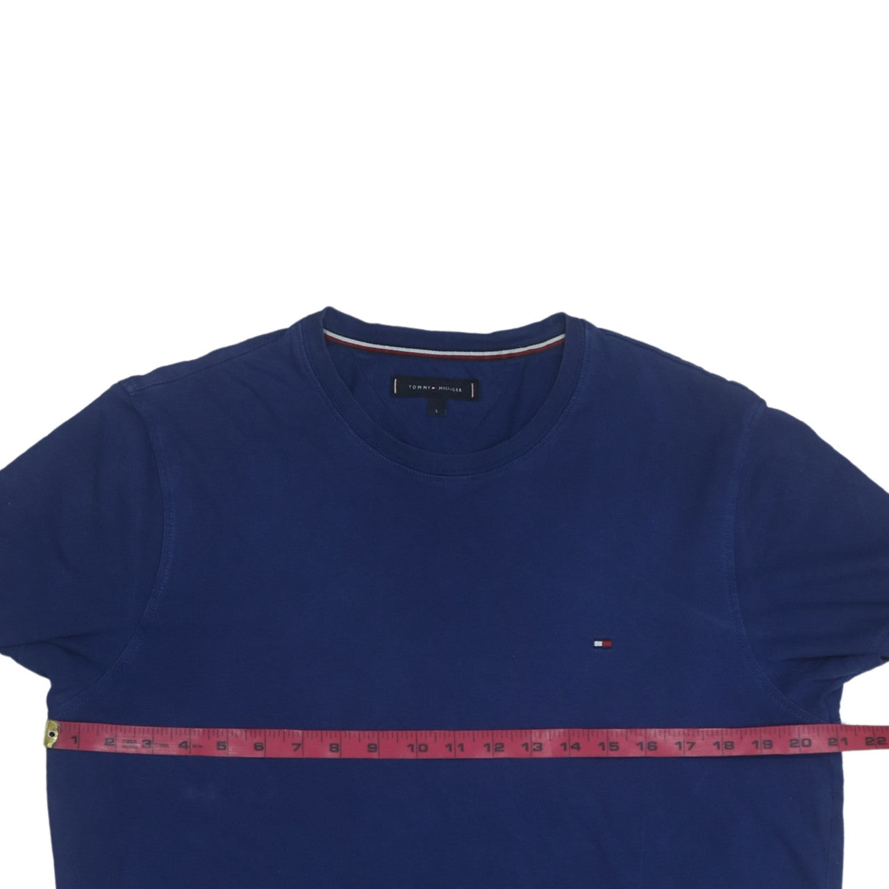 Tommy Hilfiger Men's Blue Cotton Crew Neck T-Shirt Size L