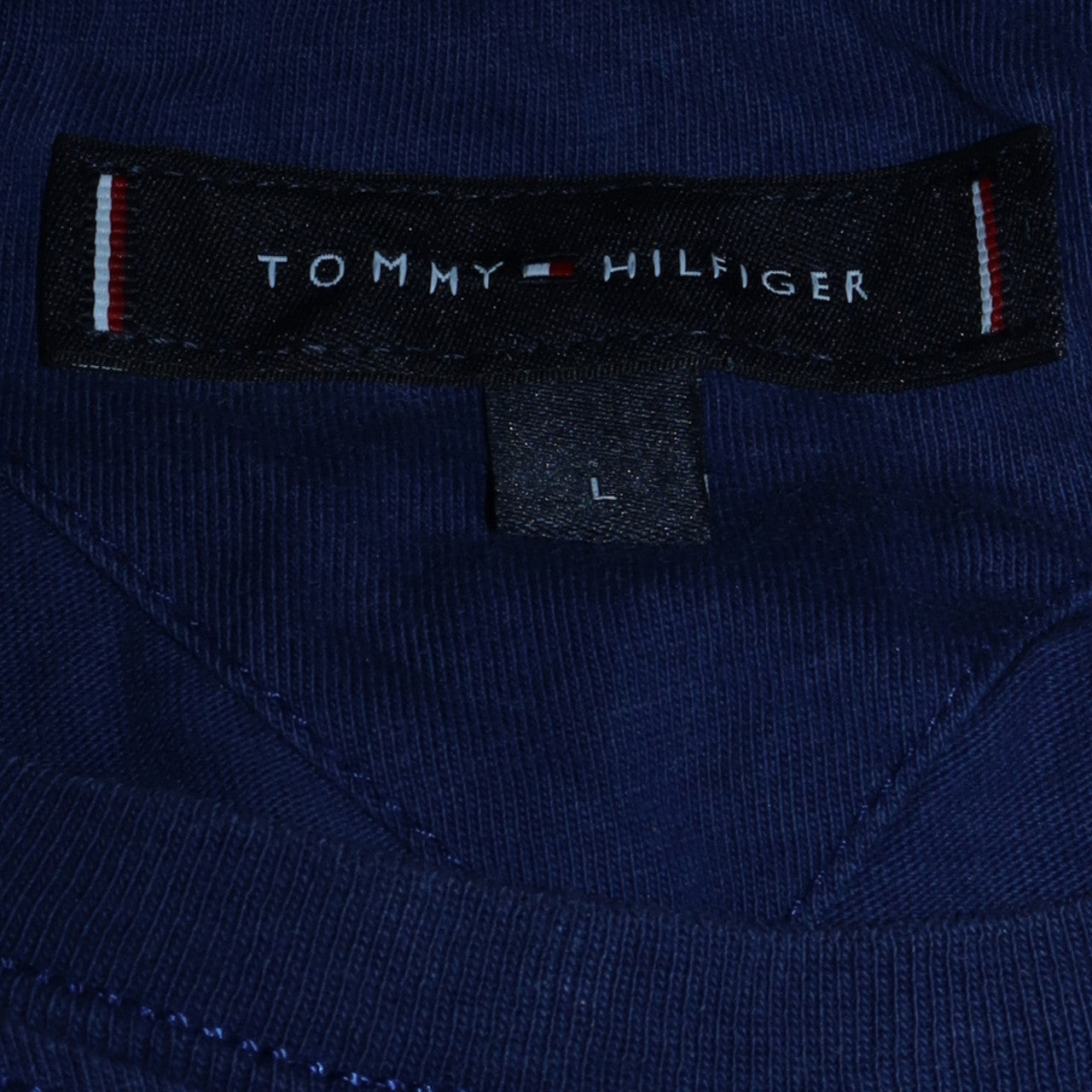 Tommy Hilfiger Men's Blue Cotton Crew Neck T-Shirt Size L
