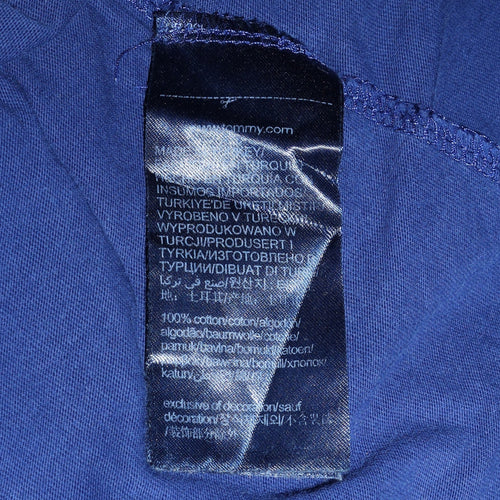 Tommy Hilfiger Men's Blue Cotton Crew Neck T-Shirt Size L