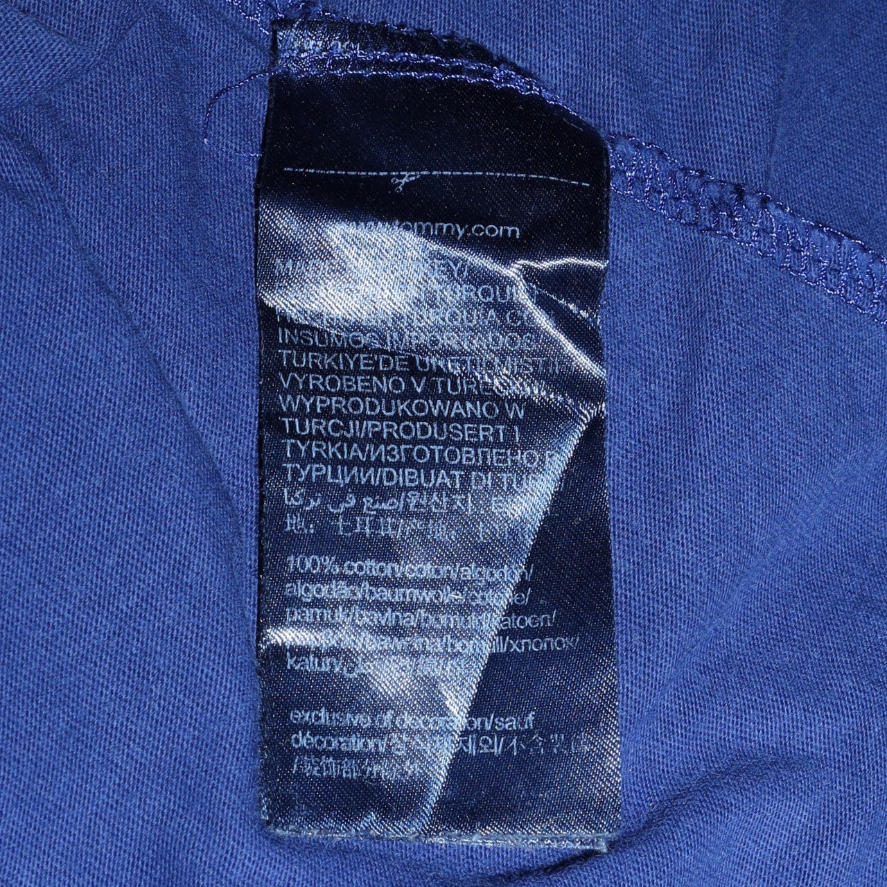 Tommy Hilfiger Men's Blue Cotton Crew Neck T-Shirt Size L