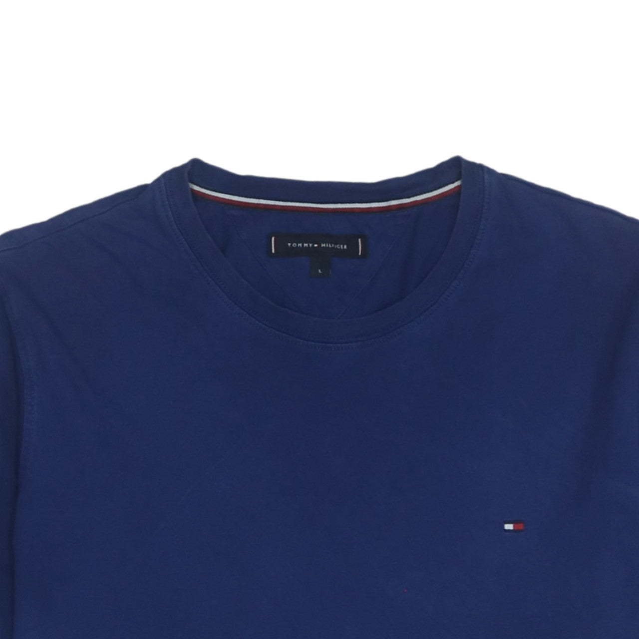 Tommy Hilfiger Men's Blue Cotton Crew Neck T-Shirt Size L