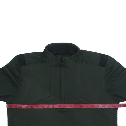 Under Armour Men Green M 1/4 Zip ColdGear Sweatshirt Fleece Top