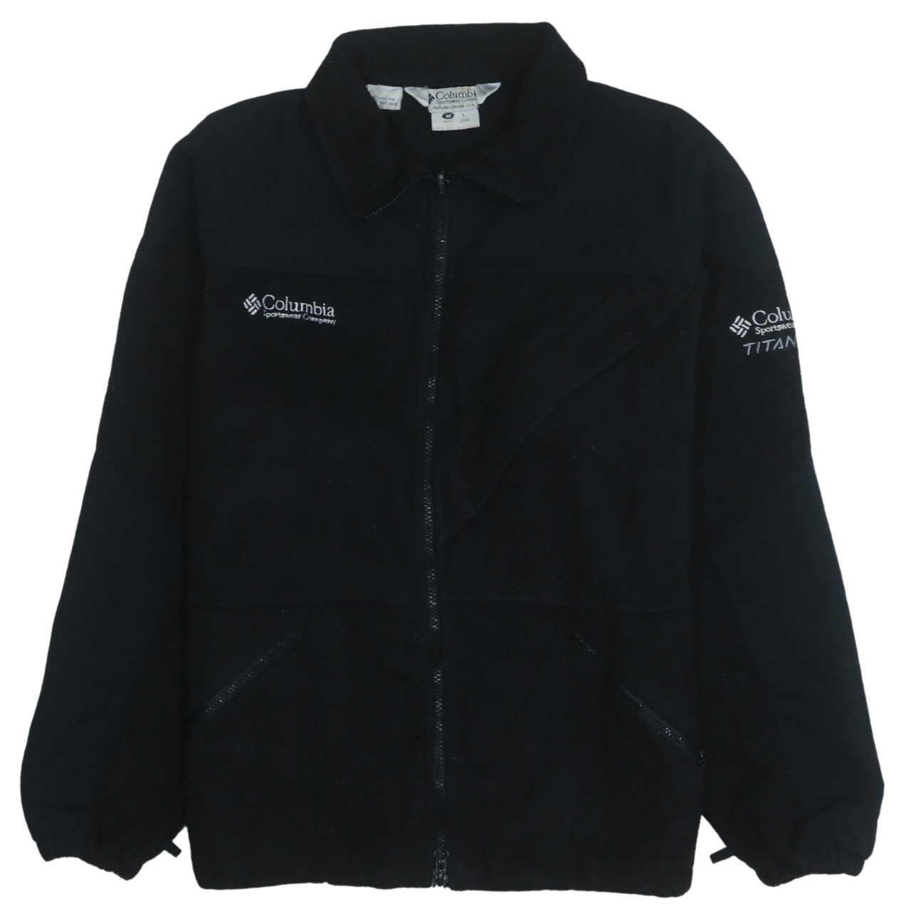 Columbia Men's Black Fleece Full Zip Outdoor Sweatshirt Size M