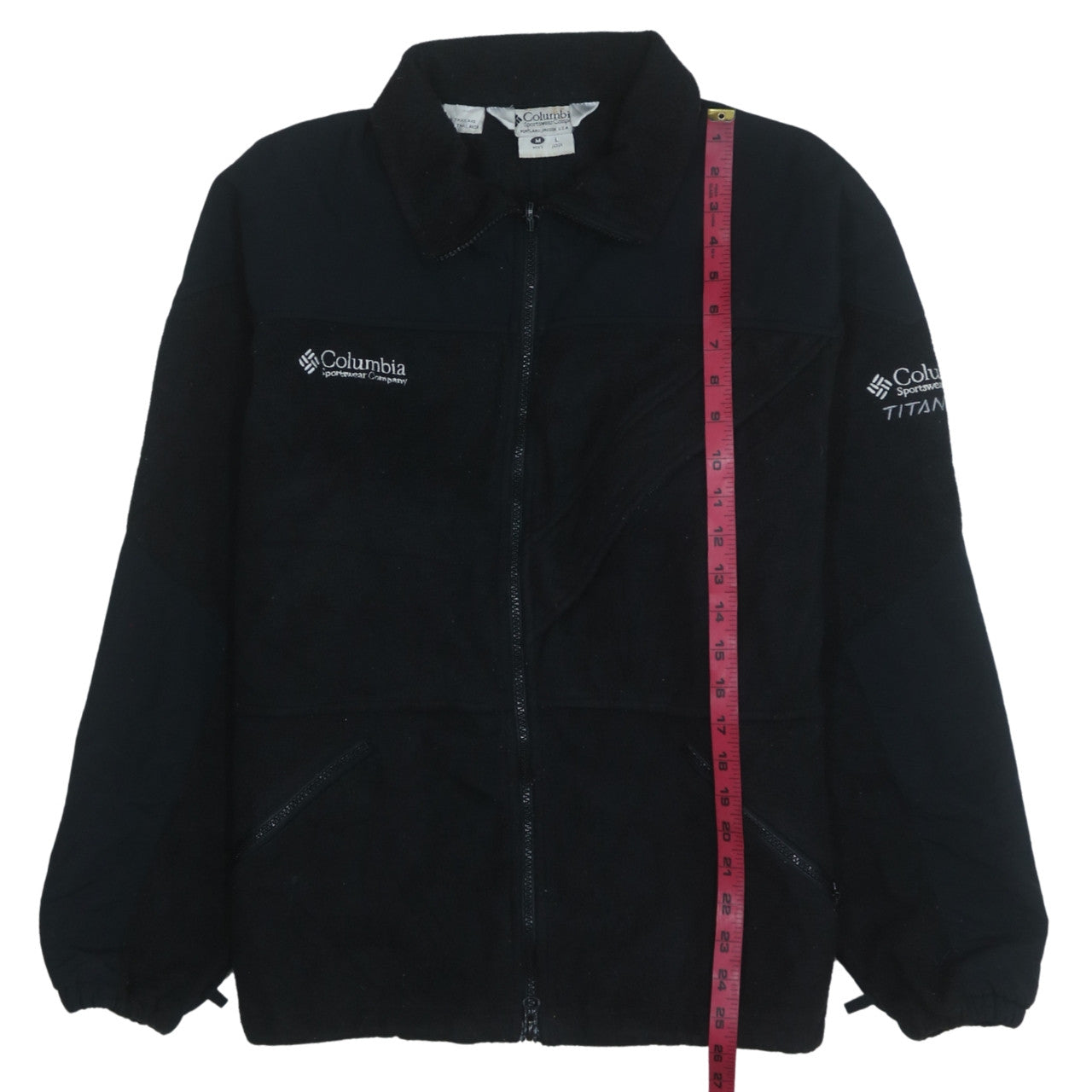 Columbia Men's Black Fleece Full Zip Outdoor Sweatshirt Size M