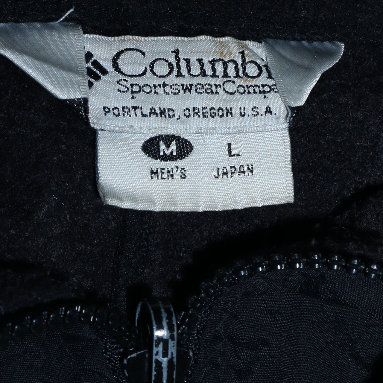 Columbia Men's Black Fleece Full Zip Outdoor Sweatshirt Size M