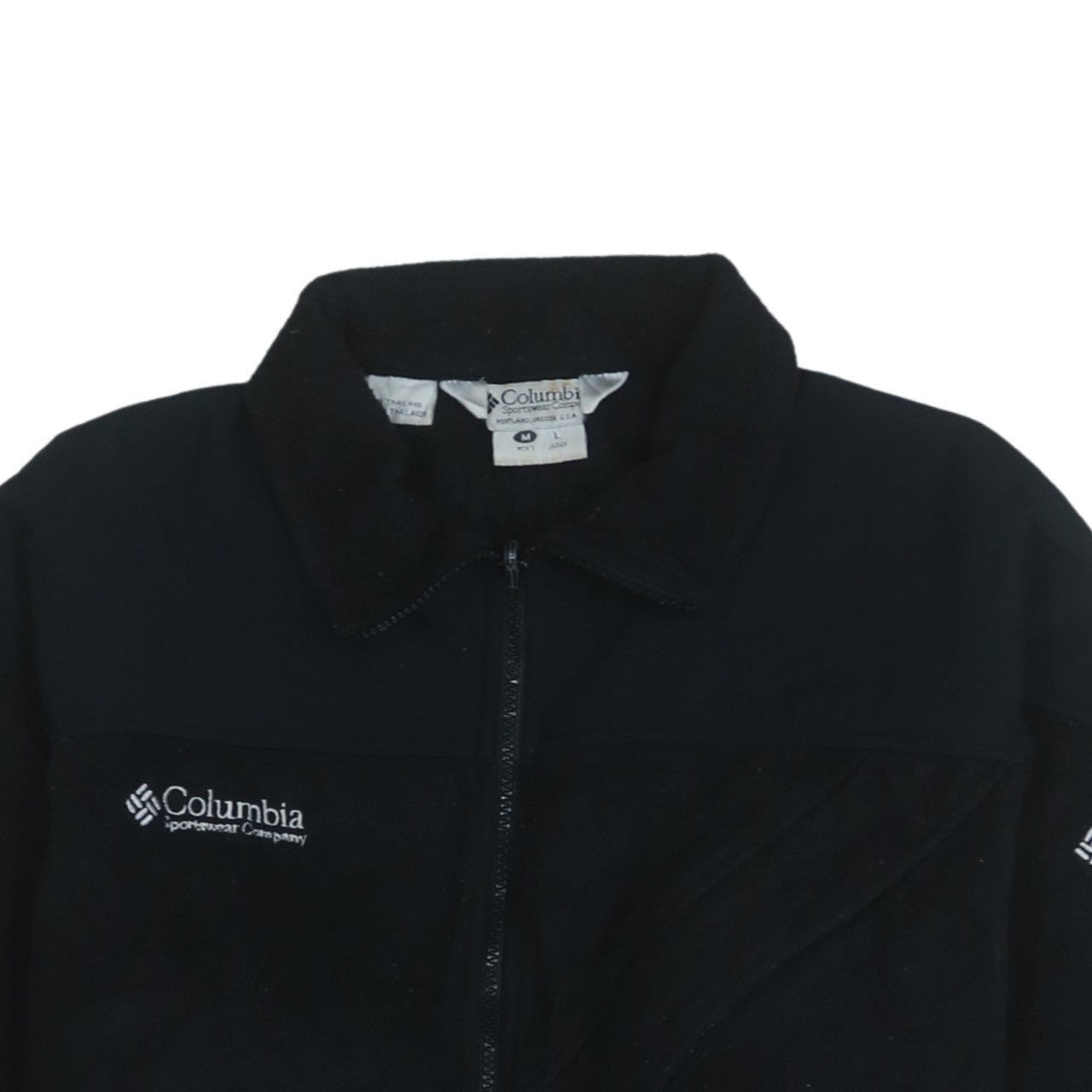 Columbia Men's Black Fleece Full Zip Outdoor Sweatshirt Size M