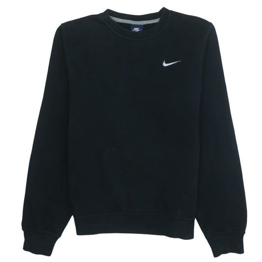 Nike Mens Black Small Pullover Sweatshirt Crew Neck Fleece