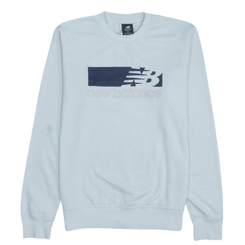 New Balance Men's White Logo Pullover Sweatshirt Size M