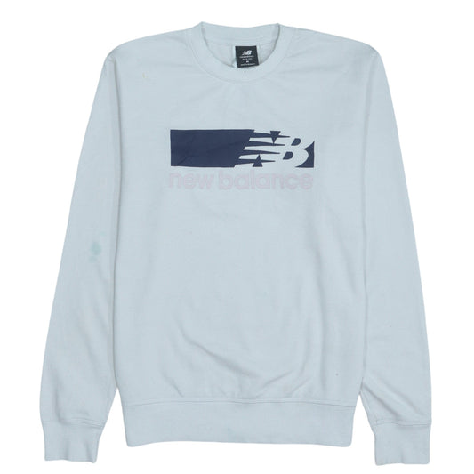 New Balance Men's White Logo Pullover Sweatshirt Size M