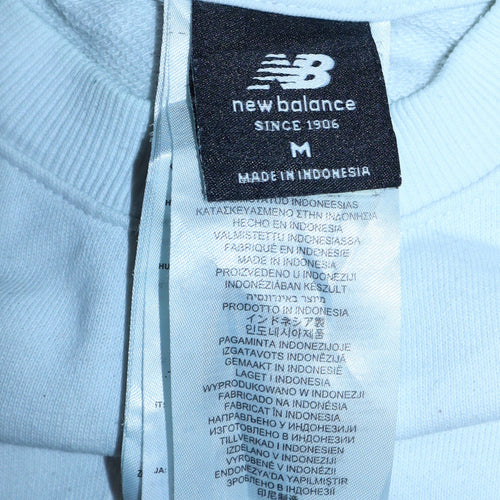 New Balance Men's White Logo Pullover Sweatshirt Size M