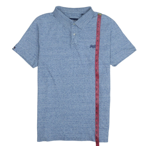 Superdry Men's Blue XL Orange Label Polo Cotton T-Shirt
