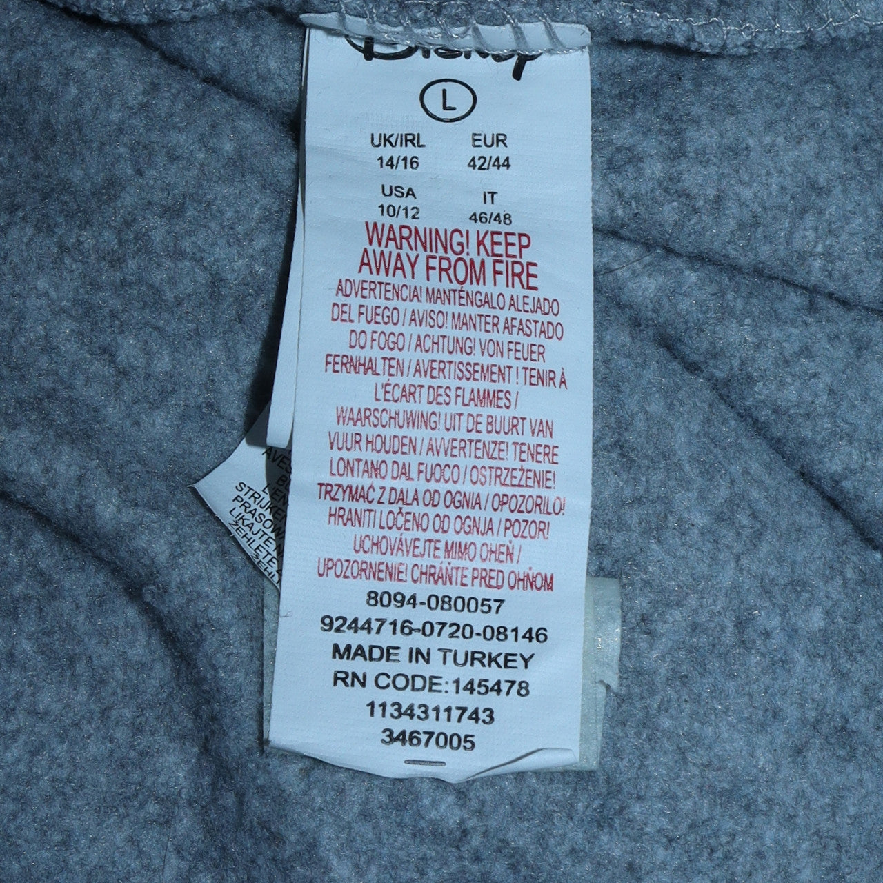 Disney Women Grey Lilo & Stitch Long Sleeve Pullover Sweatshirt Size L