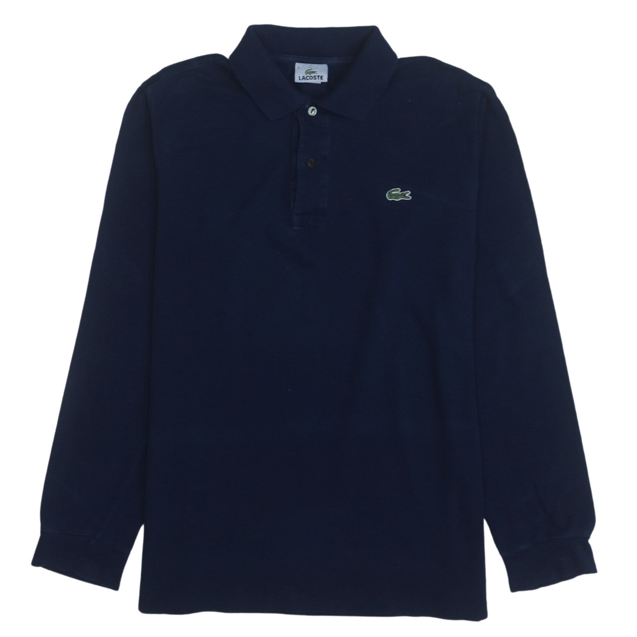 Lacoste Men's Blue Long Sleeve Collared Henley Sweatshirt M