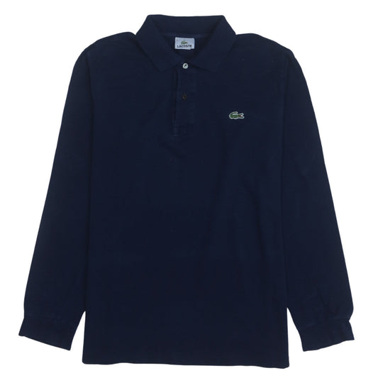Lacoste Men's Blue Long Sleeve Collared Henley Sweatshirt M