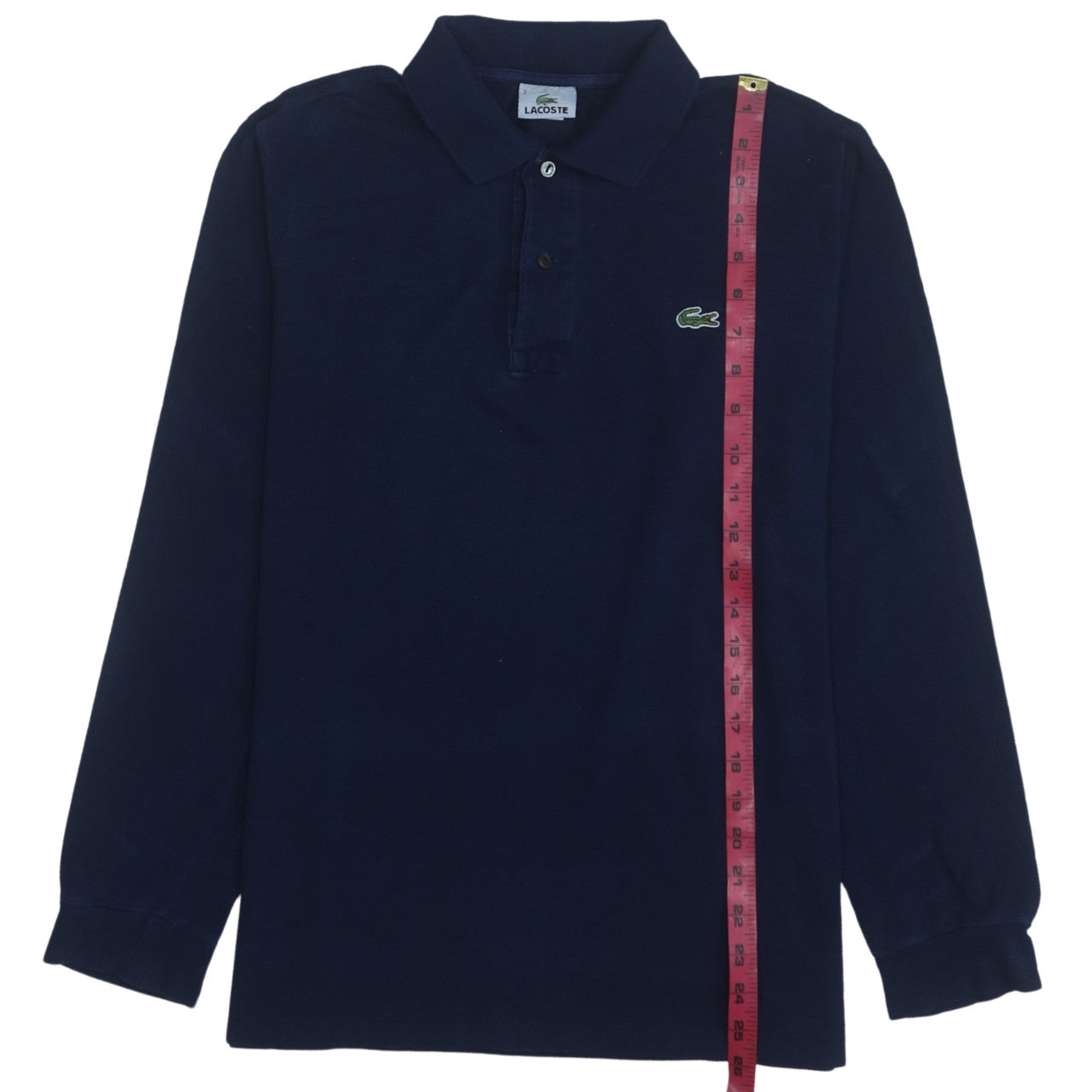 Lacoste Men's Blue Long Sleeve Collared Henley Sweatshirt M