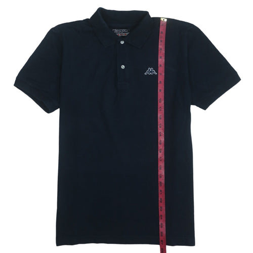 Kappa Men's Black Cotton Polo Shirt Size L Short Sleeve Casual