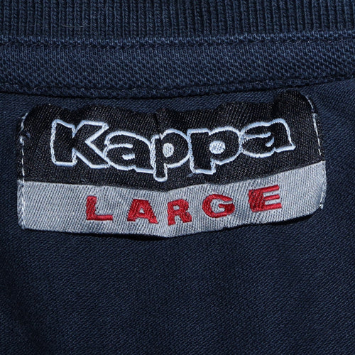 Kappa Men's Black Cotton Polo Shirt Size L Short Sleeve Casual
