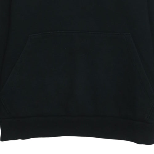 Puma Men's Black Pullover Hoodie Size L Logo Fleece Sweatshirt