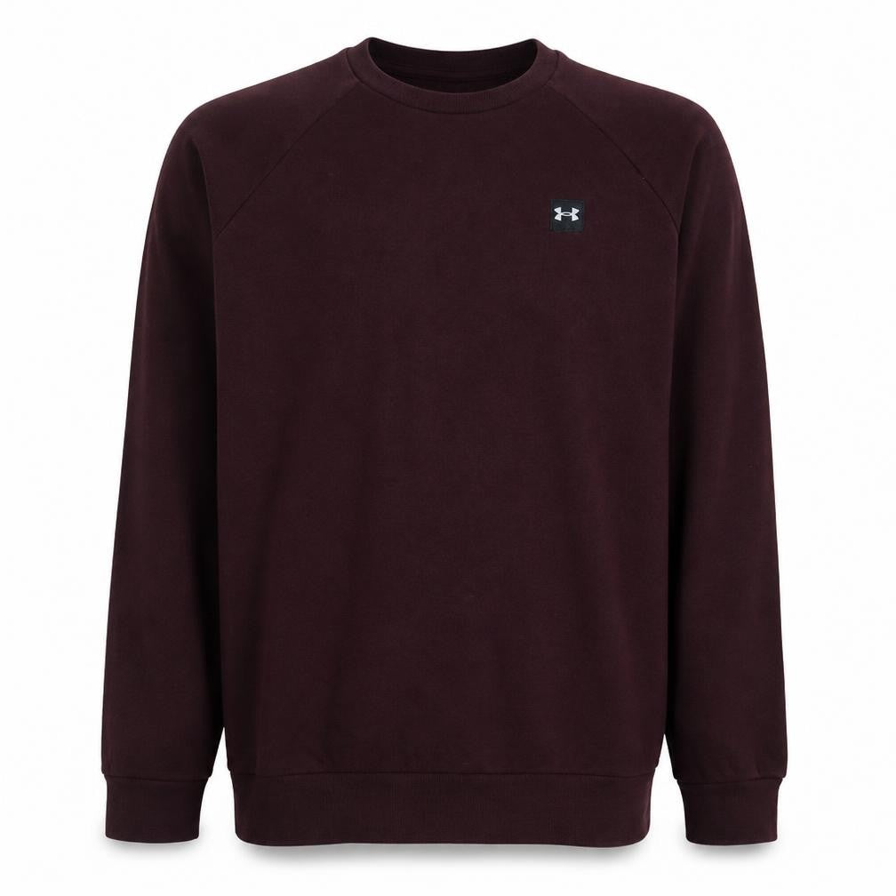 Front view of Under Armour Men's Brown Large Pullover Sweatshirt Crew Neck Fleece