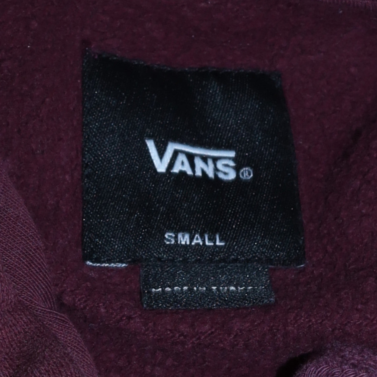 Vans Men's Brown Small Pullover Hoodie with Logo Graphic