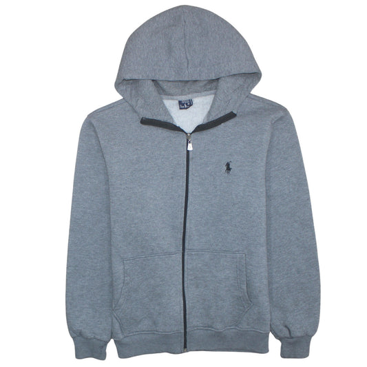 Ralph Lauren Men's Grey Full Zip Hoodie M Fleece Lined