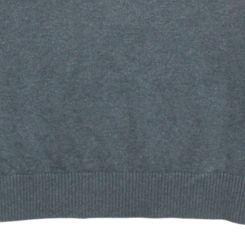 Tommy Hilfiger Men's Grey V-Neck Cotton Knit Sweatshirt Size L