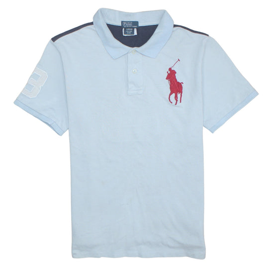 Ralph Lauren Men's Blue XL Polo Shirt with Embroidered Logo
